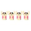 4Pcs Cartoon Photo Clip Cute Cat Style Durable Resin Stable Eye Catching Animal Note Holder for Wedding Party Office