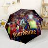 Lamine Yamal Personalized Text Umbrella Outdoor Automatic Umbrella with 8-Rib Foldable Design for Outdoor Daily Use Fashion Lovers Wedding Party Gift