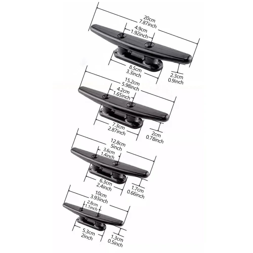 Nylon Low Flat Cleat Open Base Cleat With 2 Screws Marine Boat Yacht Deck Line Rope Tie Kayak Canoe Deck Hardware Accessories