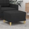 349267 vidaXL Footrest Black 60x50x41 Cm Fabric