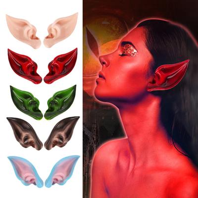 2 buc. urechi de spiriduș, ecologice, fără miros, prietenos cu pielea, moale elastică, urechi de spiriduș, cosplay, urechi de spiriduş, accesoriu pentru fotografie pentru petrecerea de Halloween