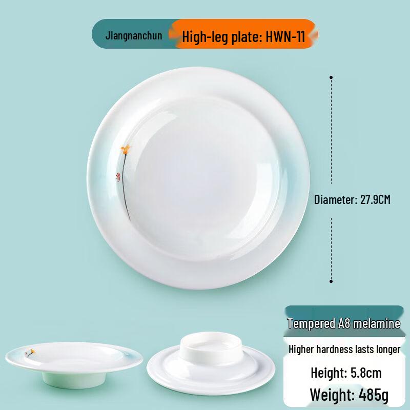 

Melamine Imitation Porcelain Round Serving Plate 11 inches