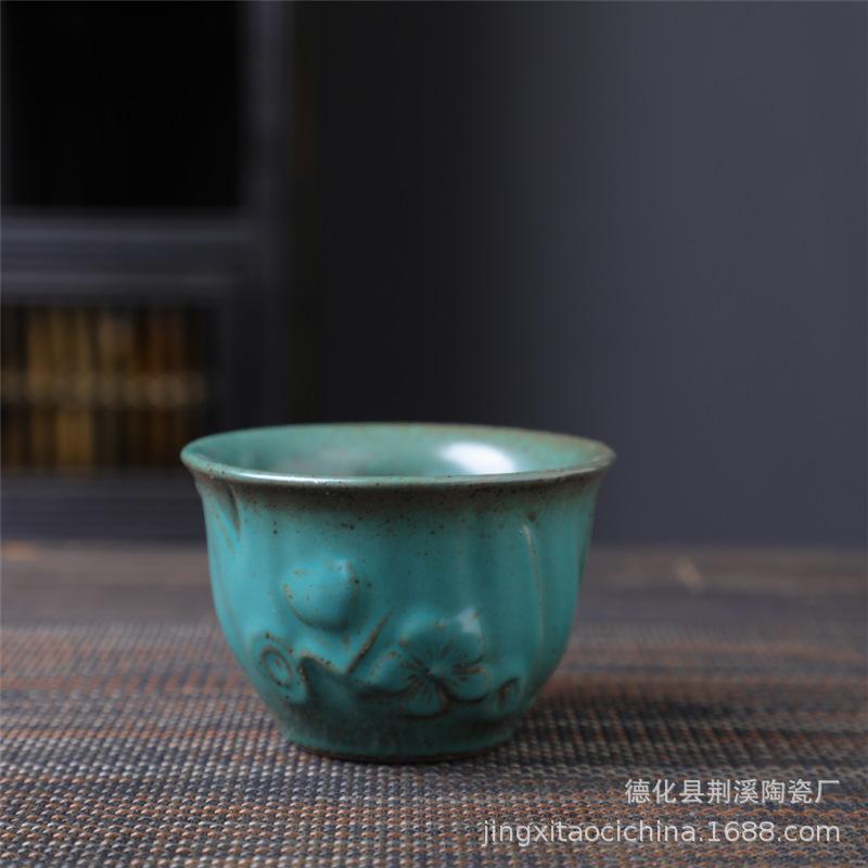 Ceramic Master Cup Kung Fu Teacup Retro Ceramic Cup Outdoor Camping Cup Household Coarse Pottery Tea Cup