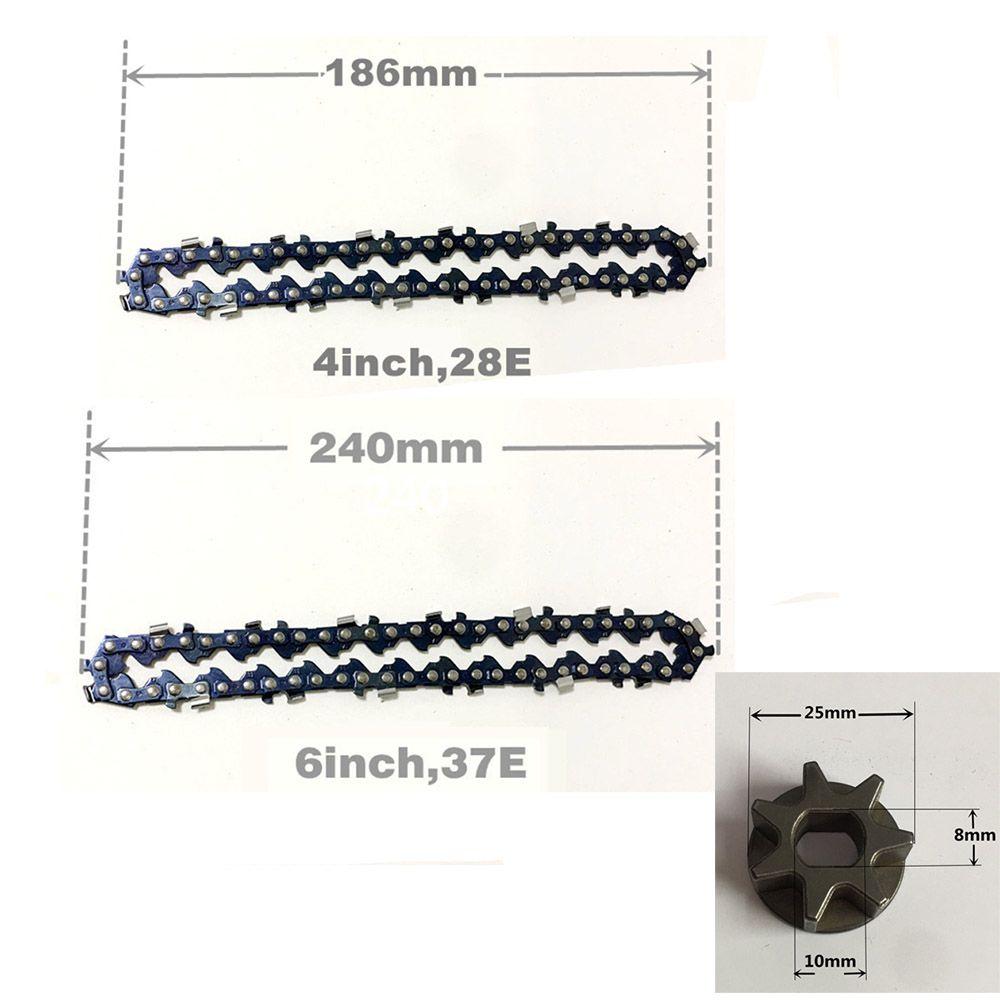 4/ 6 Inch Cutting Sharp Chains Chain Guide Electric Saw Parts Chain Saw Set Guide Plate Electric Chainsaw