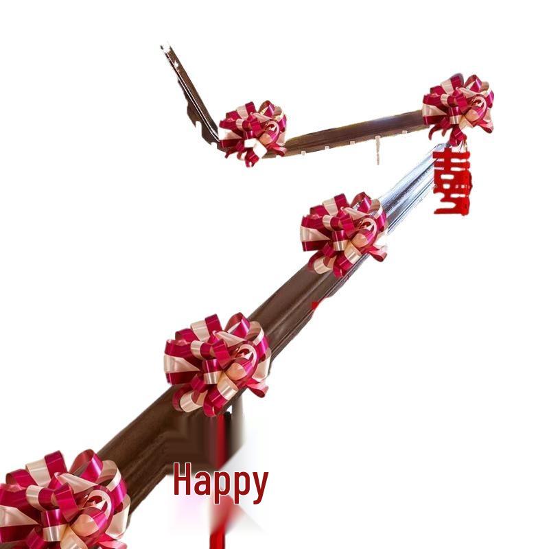 Wedding Stair Railing Decoration Package with Balloons and Flowers: Complete Set for Wedding Room Arrangement