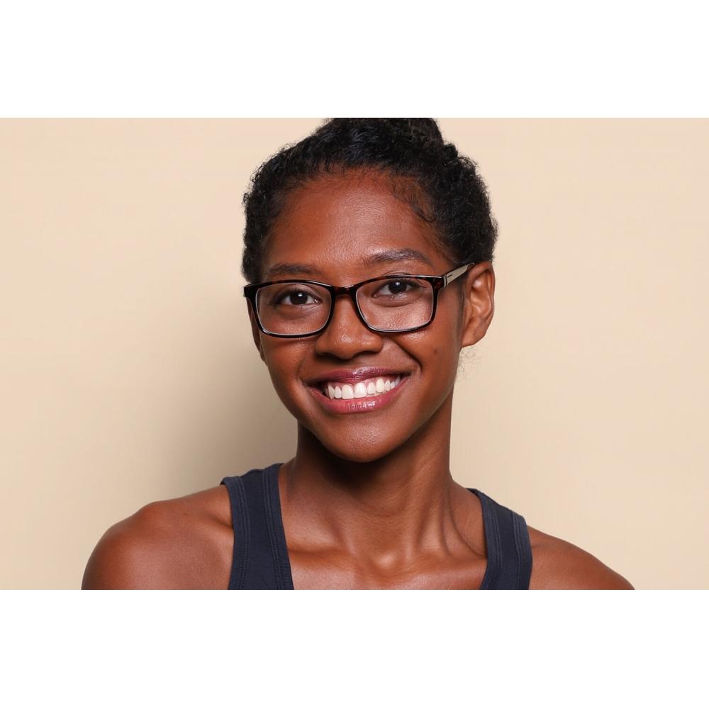 Full Rim Square Dark Tortoise Smartbuy Collection Sandy Blue Light Block Cp150a Fashion Unisex Eyeglasses