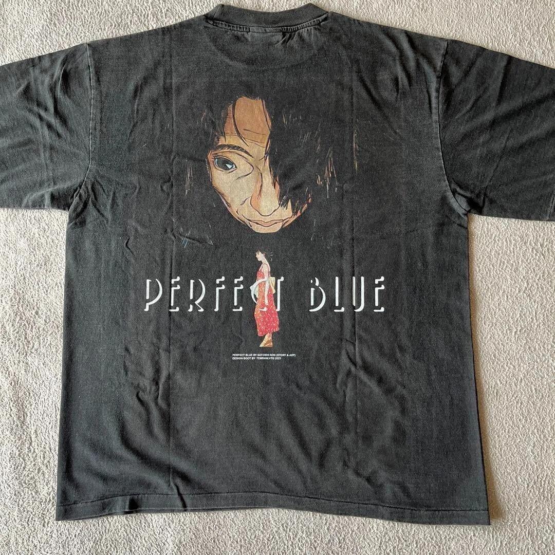 

Vintage PERFECT BLUE short sleeve T-shirt Short Sleeve NT145 FREE SHIPPING 2XL