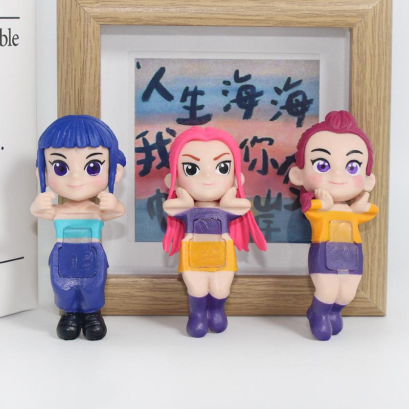 New K-pop Demon Hunters Angel Blind Box PVC Material Mini Anime Character Decoration Children's Christmas and Birthday Gifts