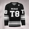 Hockey Jersey T8 Tate McRae Unisex Streetwear Long Sleeve Loose Casual Male T-shirt V-neck Men Women Tees 3D Print Design Shirts