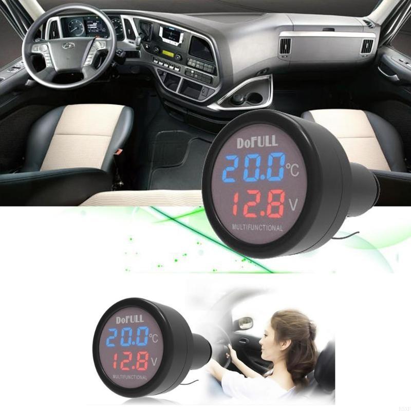 2025 New Car LED Digital Display Motorcycle Voltmeter 12V 24V Digital Current Meter Detector Tester Monitor