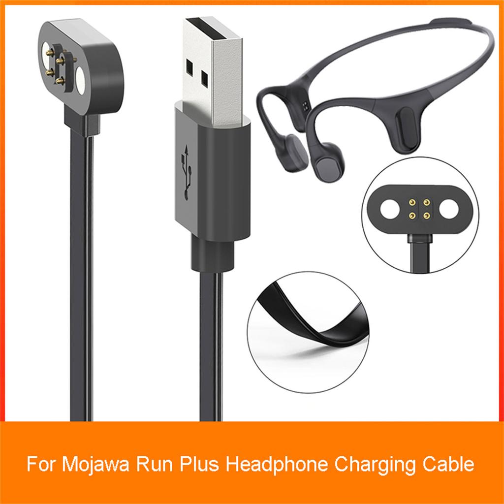 USB 4 Pin Magnetic Suction USB Charging Cable Fast Charge Cord For Mojawa Run Plus Earphone