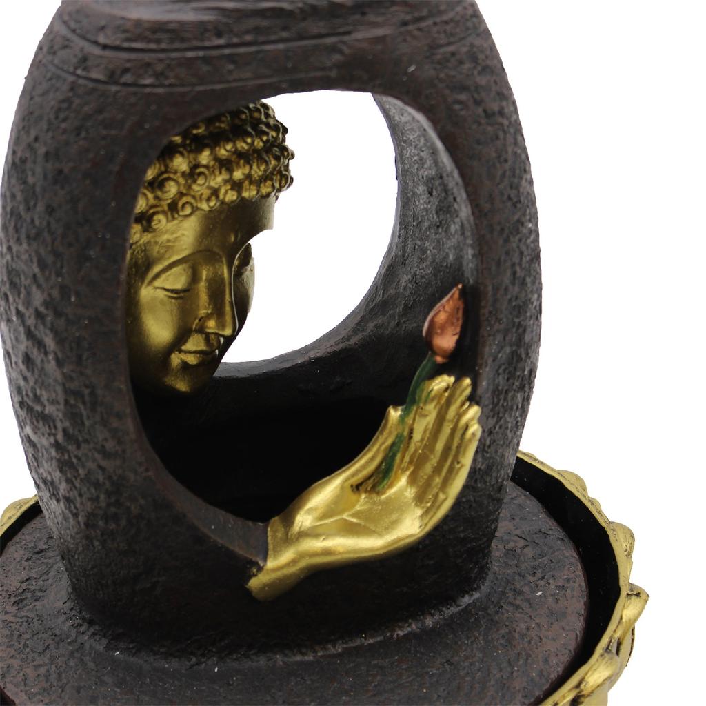 Tabletop Fountain 30cm Golden Buddha Vitarka Mudra