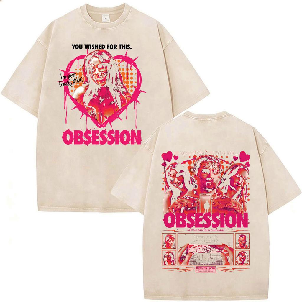 Maglietta Nikki Lavata Vintage Ossessione Film Horror Uomo Donna Moda Magliette Gotica Cotone Oversize Manica Corta