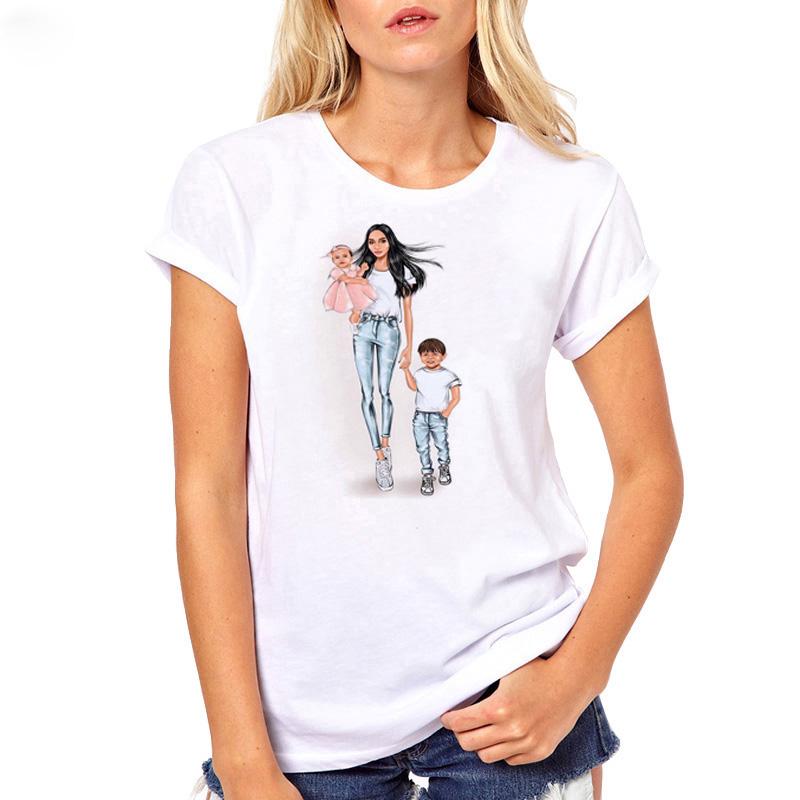 

Женская футболка Mother s Love, женская летняя футболка Harajuku для сына и мамы, женская одежда белого цвета L белый