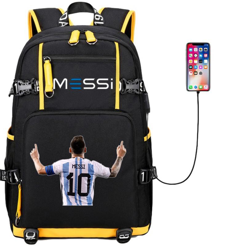 Fans Messi School Bags Camouflage Bookbag Sports Casual Capacity Backpack Travel Bag Football Teens School Bags For Gift