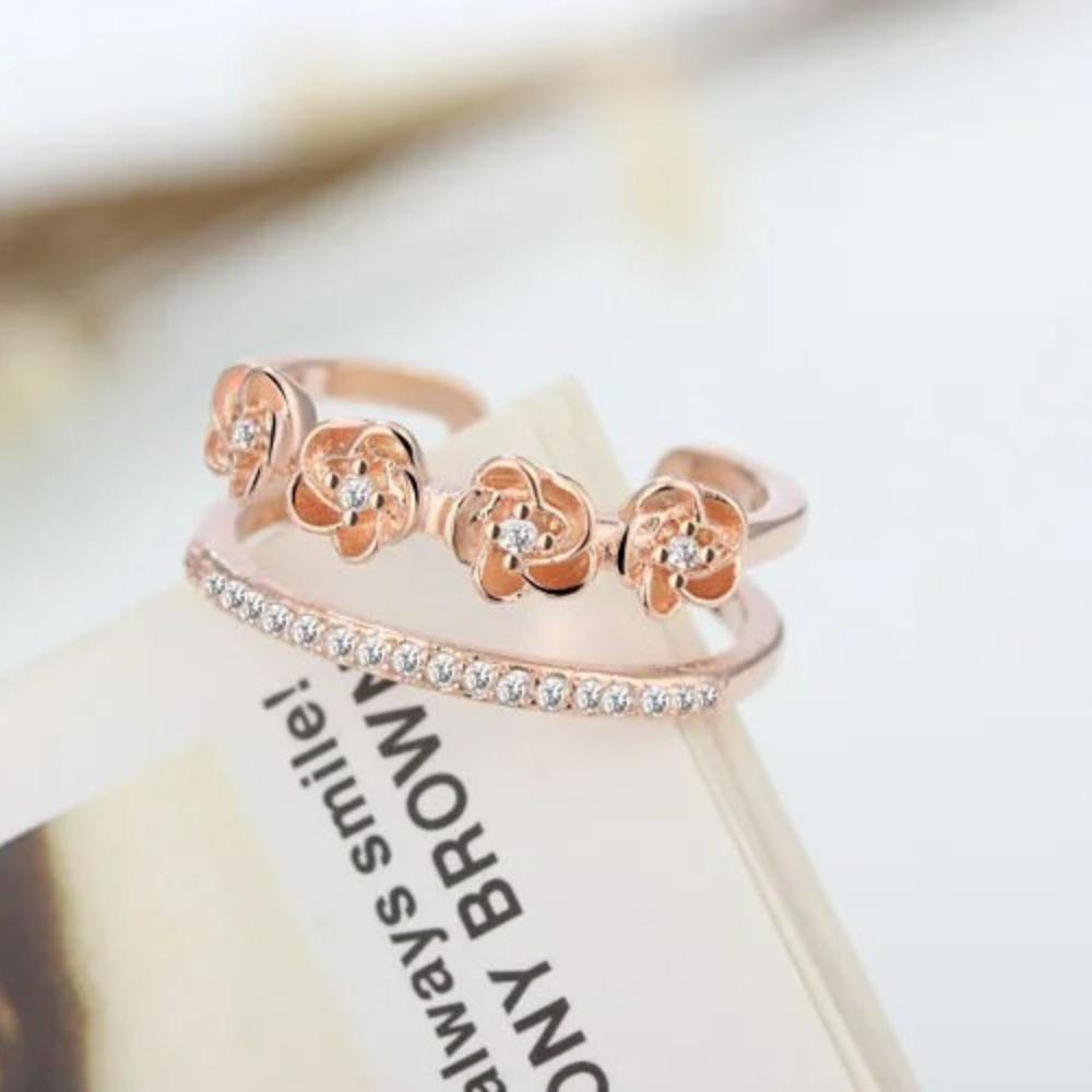 New  925 Sterling Silver Ring open Adjustable Fashion Exquisite Student Girlfriend Women Jewelry Accessories Wedding Party