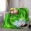 1 pezzo Coperta Rick and Morty Leggera in Flanella Plaid per Divano, Letto, Viaggio, Campeggio, Soggiorno, Ufficio, Divano, Sedia e Letto