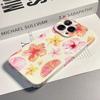 Luxury Clmj Swag Pink Flower Glossy Film Hard PC Phone Case for Google Pixel 7 7a 8 8a 9 9a Pro XL 5G