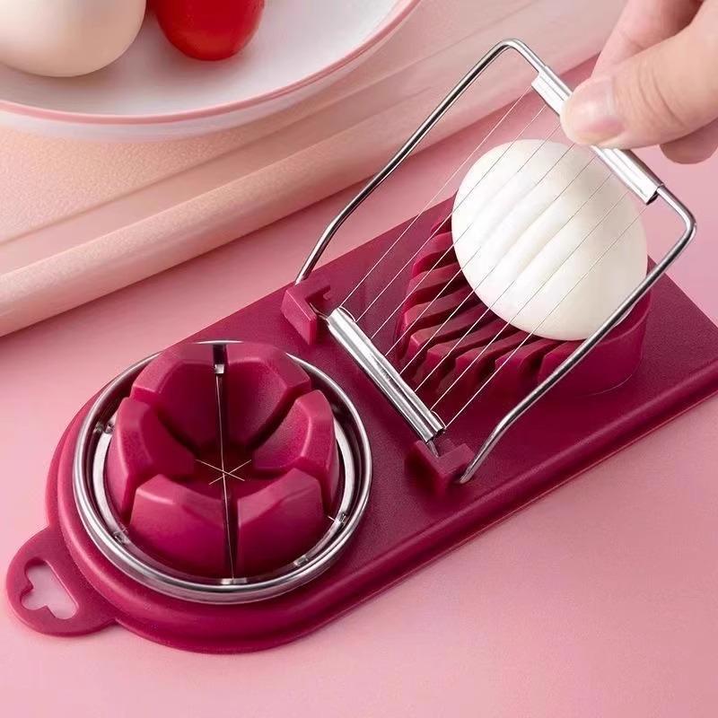 

Dual Egg Slicer & Divider: Multi-Petal Household Tool for Peeled Eggs