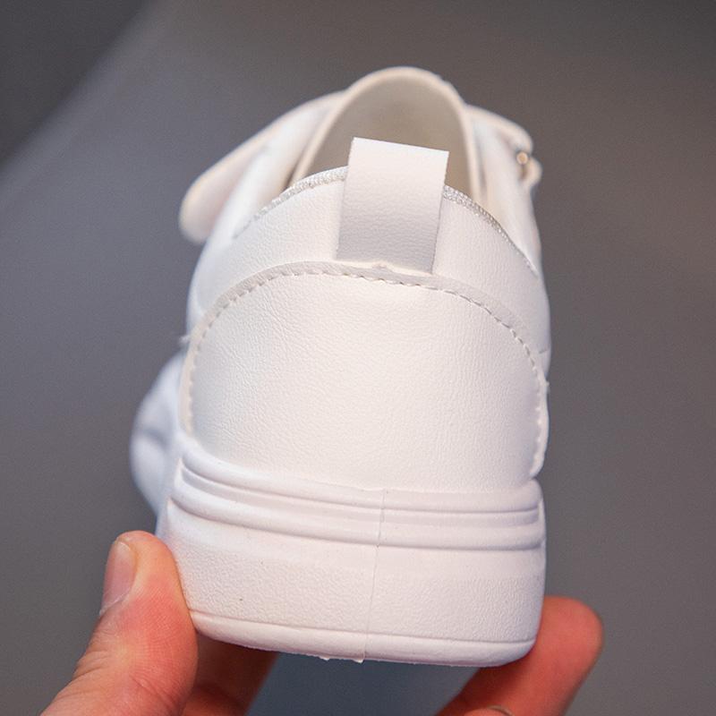 Детская минималистичная и модная низкая обувь на липучке для спорта и отдыха. Маленькие — фото 5