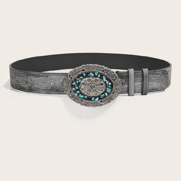 Bohemian Hüftgürtel PU-Leder Taillendekoration Vintage Stil Schärpe Mit Edelsteinen besetzter Breiter Gürtel für Damen