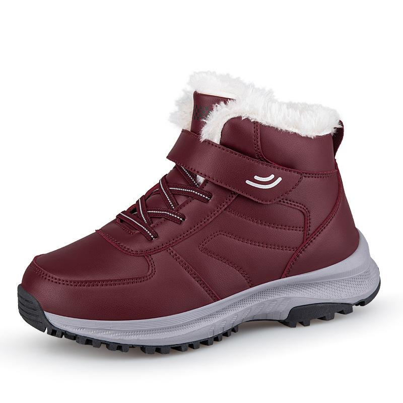 

Зимние бархатные утепленные хлопковые туфли средней высоты сохраняют тепло и комфорт, кожаные хлопковые туфли для пожилых, повседневные туфли для ходьбы для среднего возраста 36