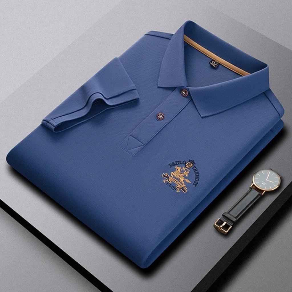 STORN Designer Brand Short Sleeve Polo Shirt Summer Best-selling Pony Letter Embroidered Solid Color Business Casual Men Lapel T-shirt