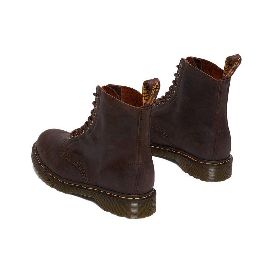 Δρ. Μπότες Dr. Martens 1460 Pascal με κορδόνια από Full Grain Δέρμα με Κέρωμα 'Καστανό' 30670294