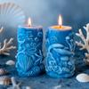 Marine Jellyfish Candle Mold High-Quality Ocean Silicone Candle Mold Cylindrical Aroma Candle Mold Marine-Themed For Gifts