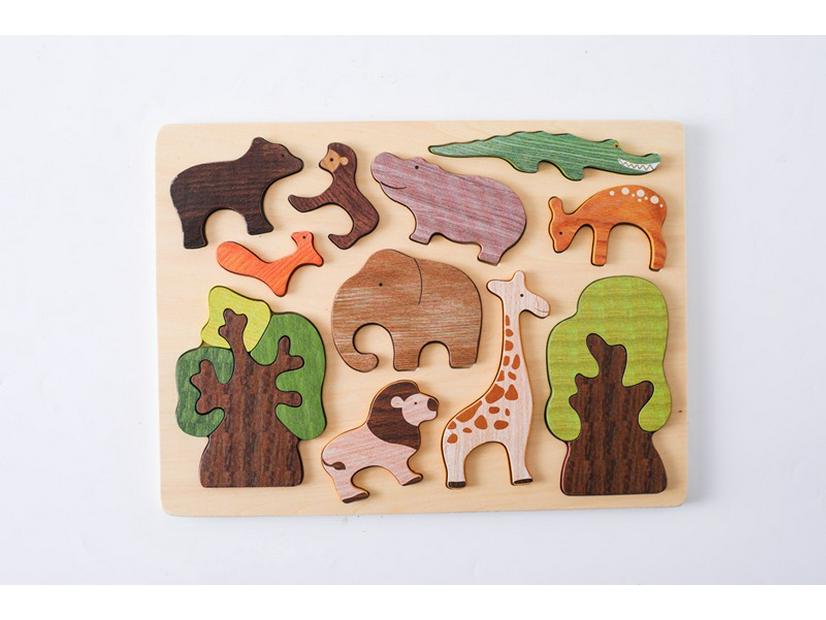 

3D Деревянный Пазл с Животными: Игрушка для раннего развития «Лесная сцена»