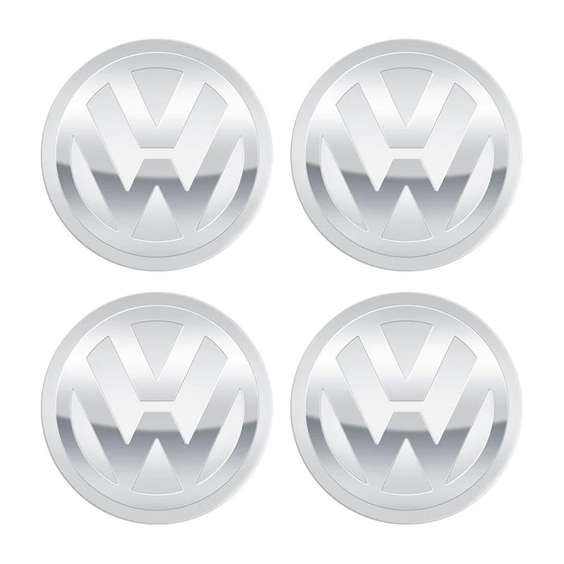 2026 Hot For Volkswagen VW 60mm 4pcs Car Wheel Center Hub Sticker for VOLKSWAGEN Golf 5 6 7 Polo Passat Tiguan Bettle Bora Toura