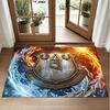 Everton Football Design Crystal Velvet Rug Soft Decorative Mat for Bedroom Entrance