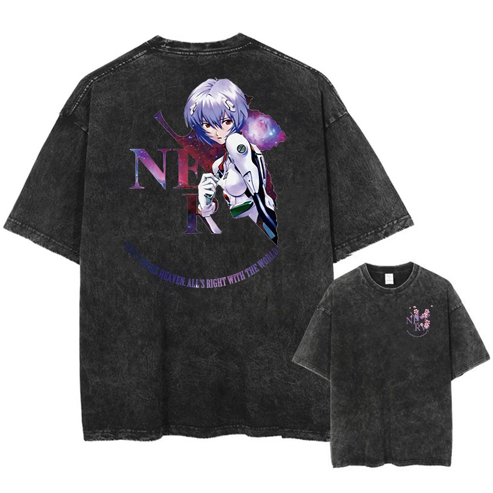 Graphic Vintage Acid Wash Cotton Tee for Men Women Summer Oversized TShirt Short Sleeve Crewneck Tops Cosplay Outfits