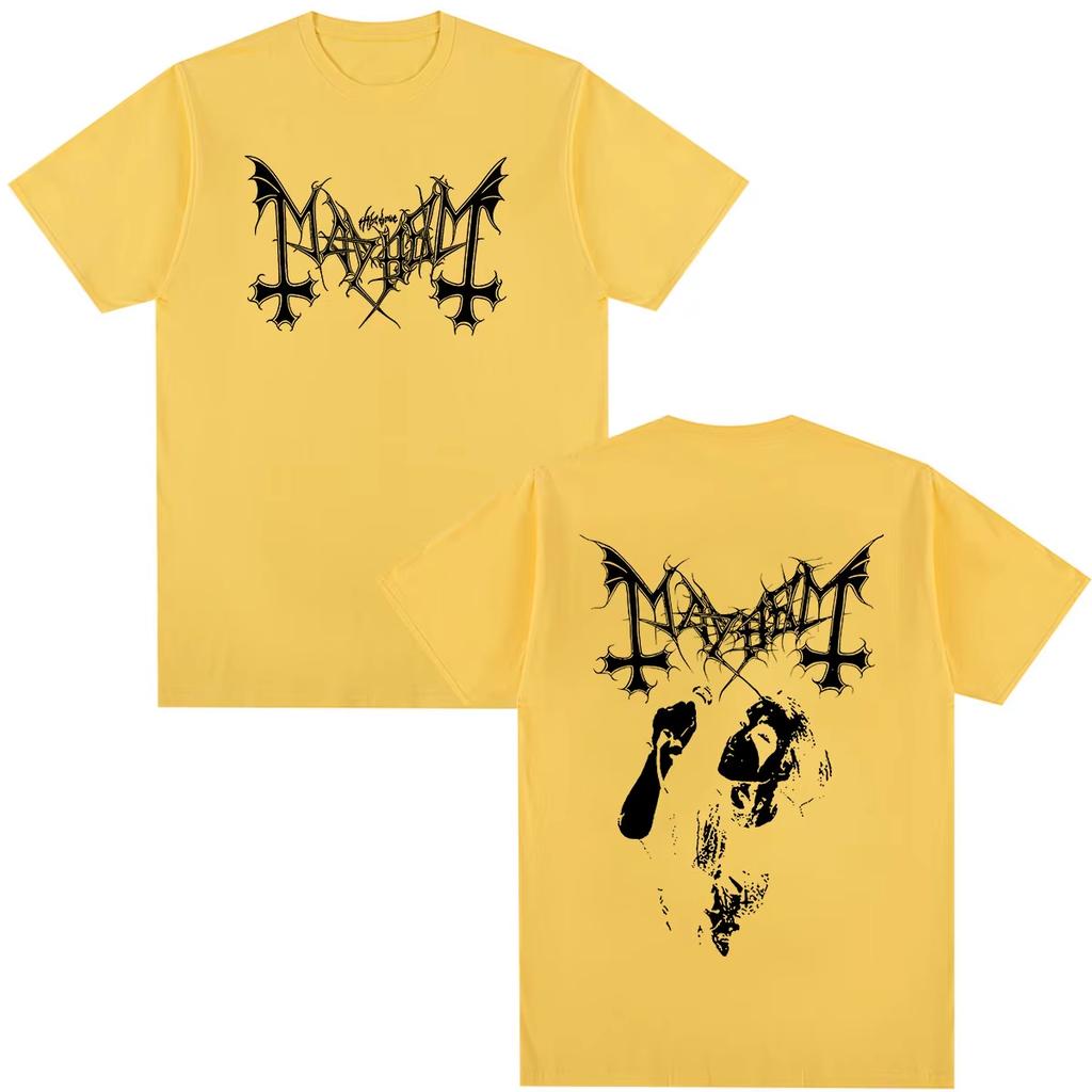 Legendary Black Metal Band Mayhem Dead Unisex Gothic Dark Loose Short Sleeve Women And Men T-shirt