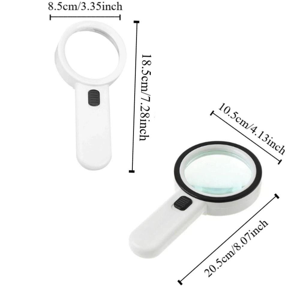 HD Hand Held Magnifying Glass LED Light Illuminated Magnifier  Seniors Reading