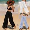 2023 Casual European & American Loose Beach Long Pants - Elastic Waist & Sun Protection