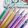 Fluorescent Glitter Gel Pen - Flowing Sand Pearlescent Colors for Students and Journals