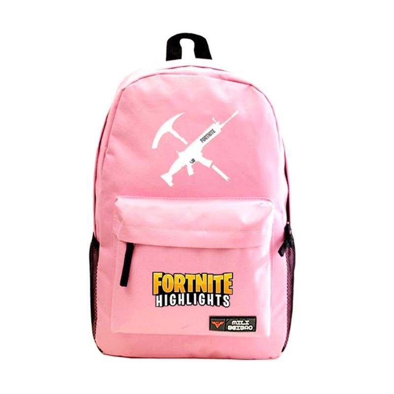 Fortnite High Capacity Backpack Canvas School Bag With Breathable Material