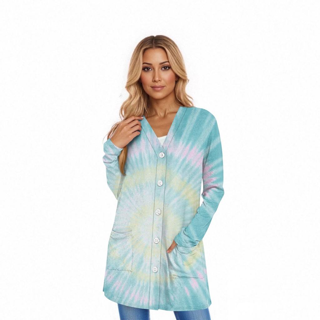 Women's Long Sleeve Cardigan Casual Jacket With Pockets Top