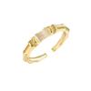 Opal Bamboo Versatile Ring Women's New Chinese High-end Fashion Opening Adjustment Trendy Ring Jewelry