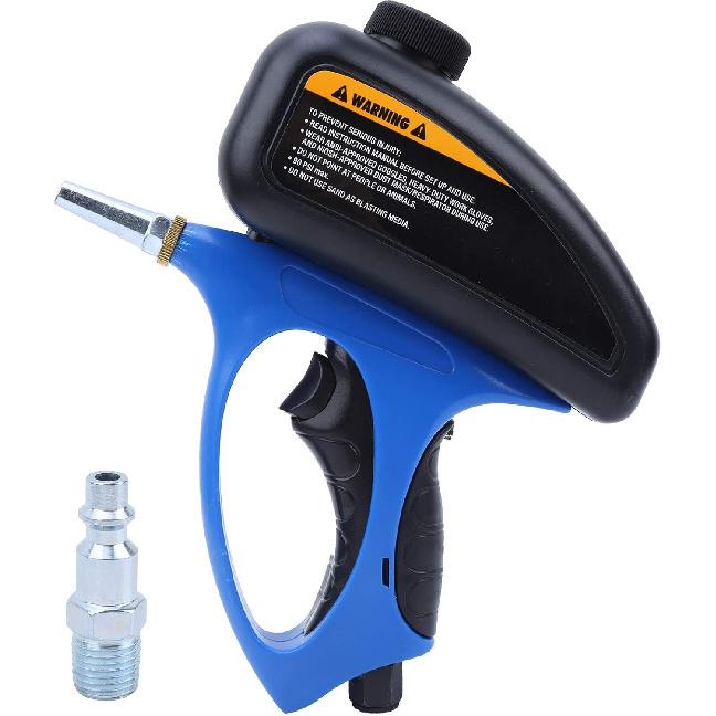 Sand Blaster, Portable Manual Sandblasting Gun Handheld Pneumatic Sandblaster Gun for Remove Paint Scale and Grime on Surfaces
