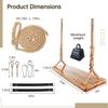 For Wooden Tree Swing 500lbs Load Capacity Wooden Swing For Kids Adults Adjustable Height Waterproof Hanging Swing Seat For Outd