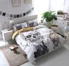 Bedclothes Sugar Skull Comforter Bedding Sets Black Skull Beding Sets Happy Halloween Bone Duvet Cover Set Queen King Full Kids