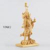 Tiny Buddha Bishamonten Boxwood Buddhist Seven Lucky Wood Ornament Statue, - 11.5cm Tall, Carving, Tamonten, Statue, Figurine, Gods, Carving,