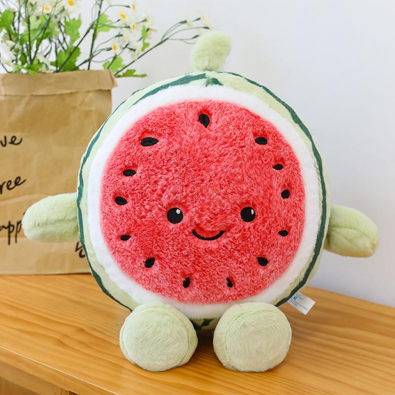 Summer Run Watermelon Doll Plush Toy Girls Dormitory Fruit Pillow Doll Birthday Gift