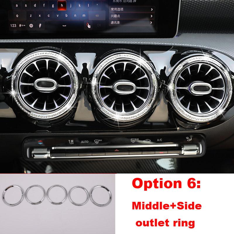 Adesivo de diamante para Mercedes Benz Classe A W177 V177 A200 A180 + adesivo de acessórios de decoração de interior de carro