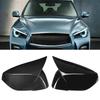 Infiniti Q50 Carbon Fiber Pattern Rearview Mirror Cover - Gloss Black