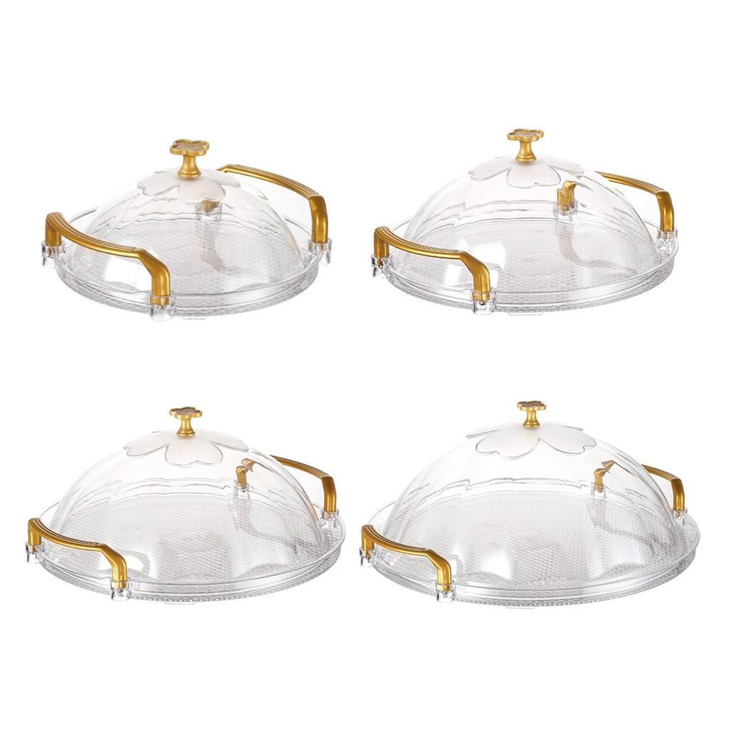 Cake Tray with Dome Serving Tray, Decorative Dessert Snack Tray Fruit Dessert Tray for Tea, Food Breakfast