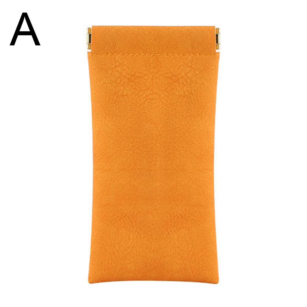 

PU Leather Sunglasses Glasses Bag Reading Glasses Case Simple Eyewear Storage Bags Accessories Brief Pouch Sunglasses Case помаранчевий