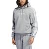 Adidas Solid Color Hoodie Long Sleeve Sweatshirt Men Tops Gray H31237
